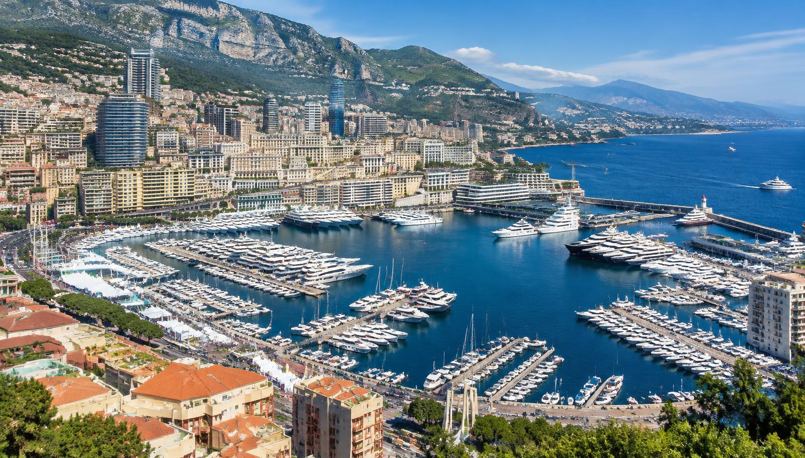 Monaco aerial view